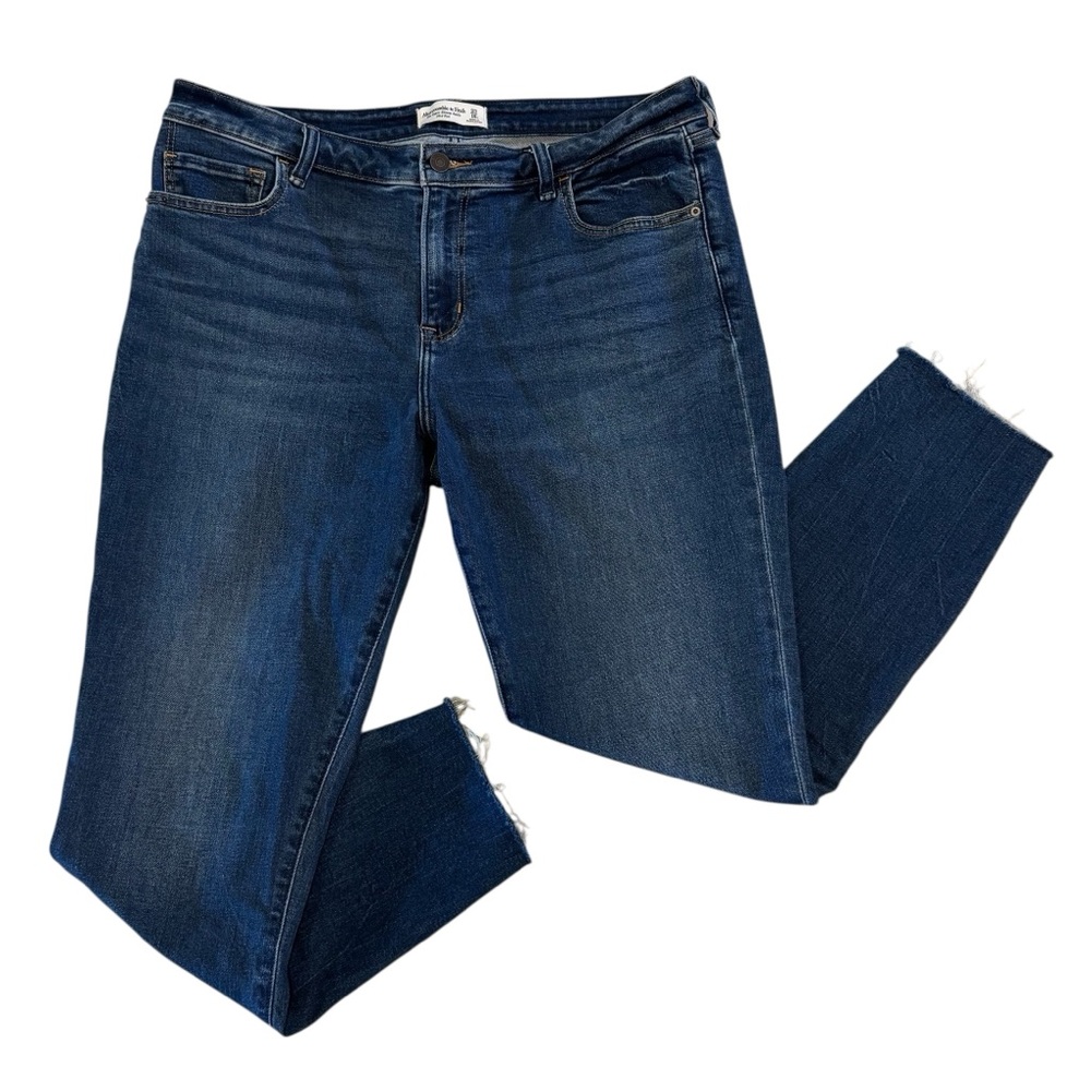 Abercrombie & Fitch The Super Skinny Ankle Mid Rise Denim Jeans 33/16